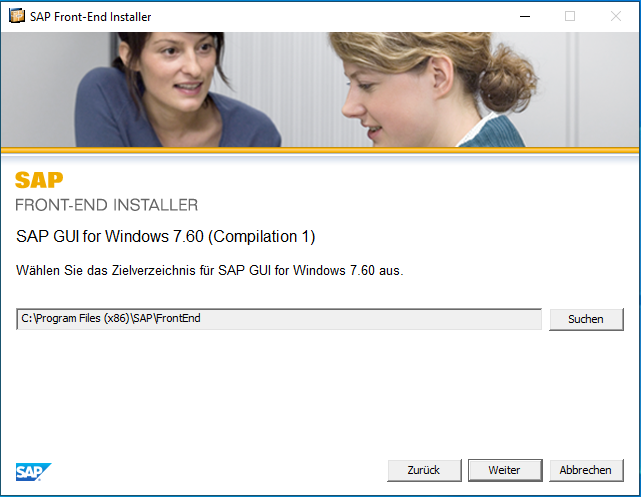 Installationspfad der SAP GUI